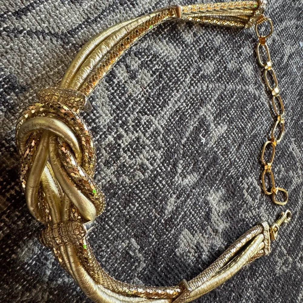 Leather and mesh gold metal vintage belt ✨